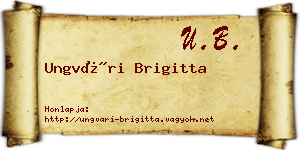 Ungvári Brigitta névjegykártya